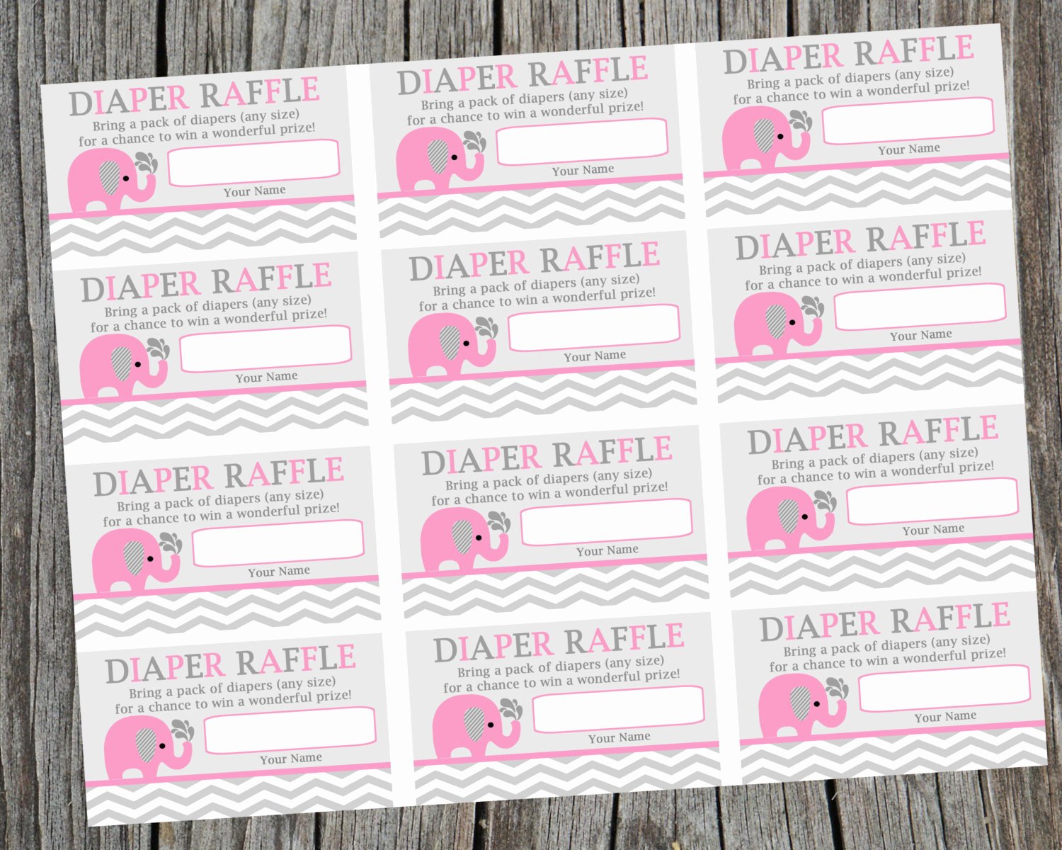 Diaper Raffle Template Free Fresh Free Download Diaper Raffle Tickets