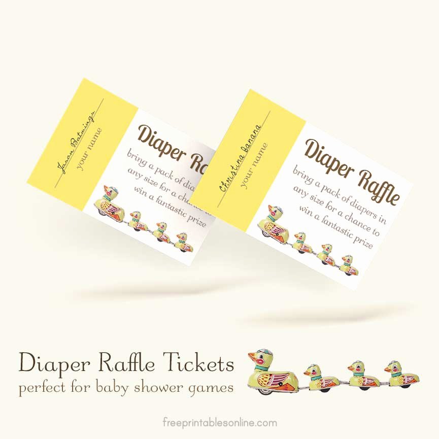 Diaper Raffle Ticket Template Elegant Free Printable Diaper Raffle Ticket Template