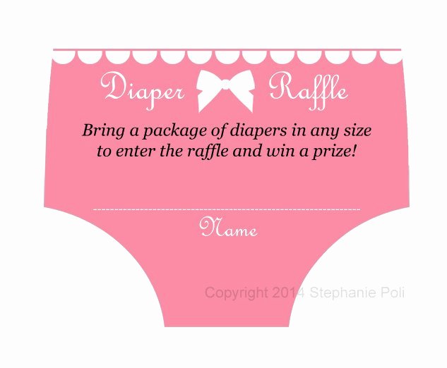 Diaper Raffle Ticket Template Unique Darling Pink Baby Shower Diaper Raffle Tickets Printable