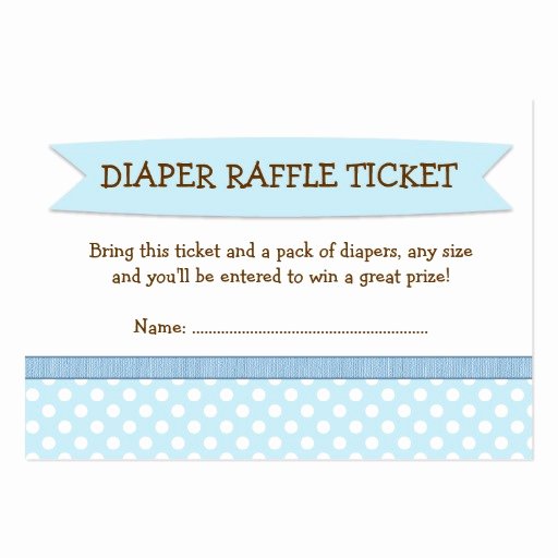 Diaper Raffle Tickets Template New Blue Baby Shower Diaper Raffle Ticket Insert
