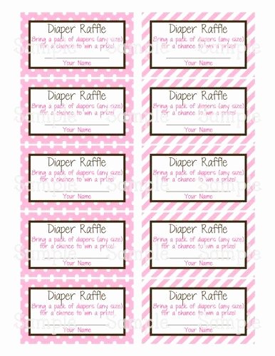 Diaper Raffle Tickets Template Unique 14 Best Images About Baby Shower On Pinterest