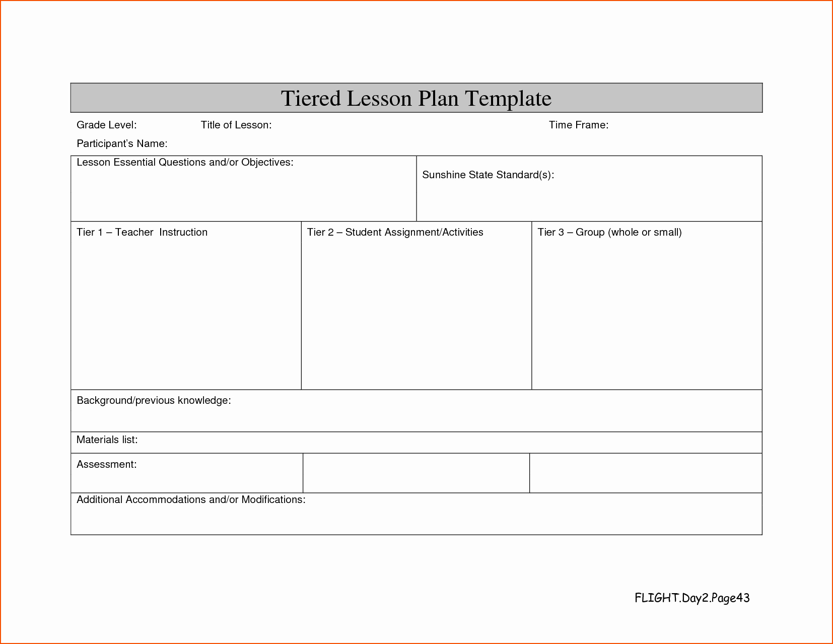 Differentiated Lesson Plan Template Elegant 8 Lesson Plan Template Doc Bookletemplate