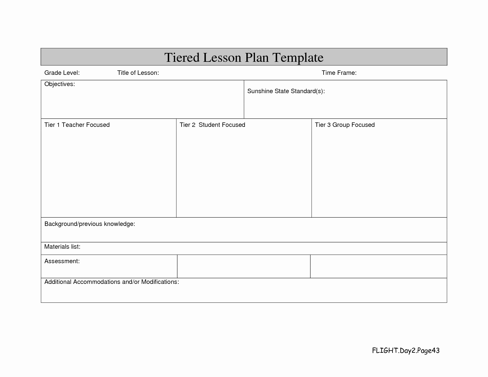 Differentiated Lesson Plan Template Unique Differentiated Lesson Plan Template