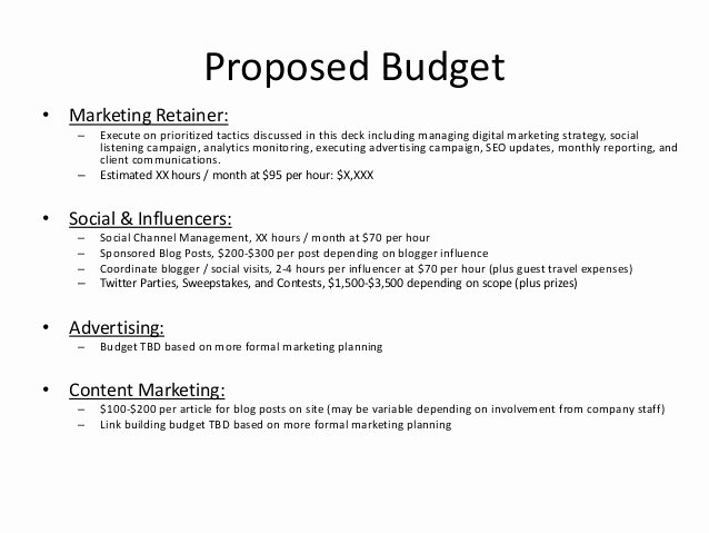 Digital Marketing Proposal Template Awesome Digital and social Content Marketing Proposal Example for