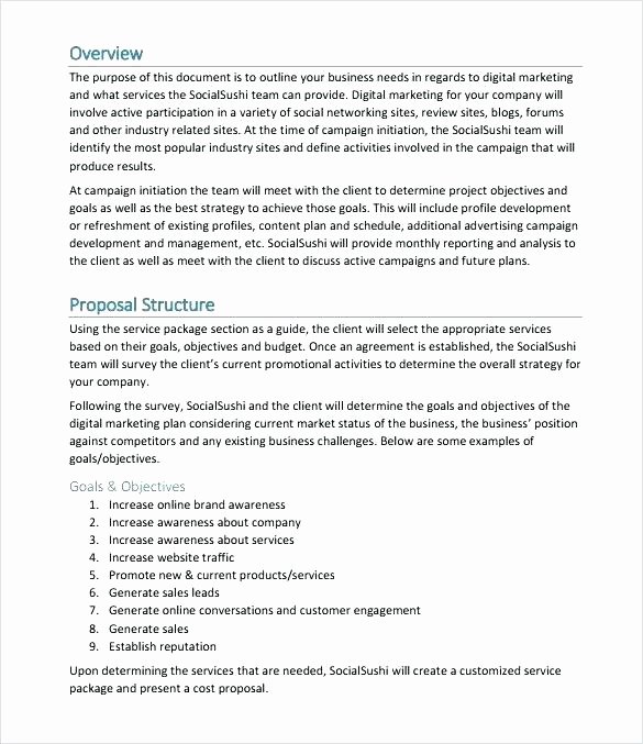 Digital Marketing Proposal Template Lovely Digital Marketing Pitch Template the Second Elevator Pitch
