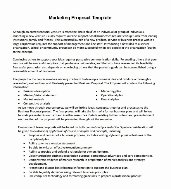 Digital Marketing Proposal Template Lovely Proposal Templates – 140 Free Word Pdf format Download