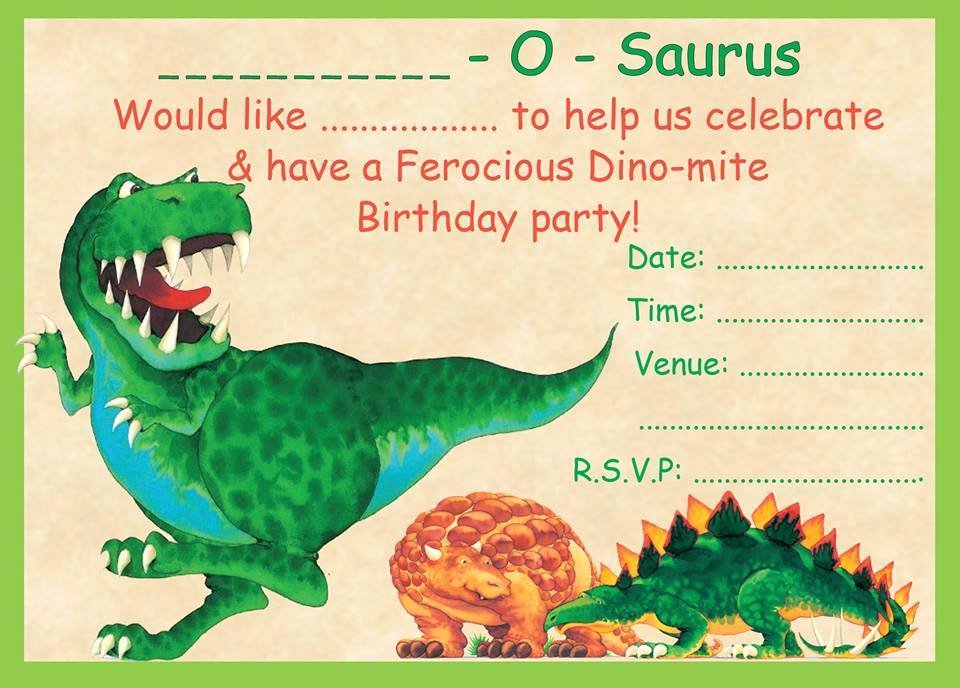 Dinosaur Birthday Invitation Template Awesome 19 Roaring Dinosaur Birthday Invitations