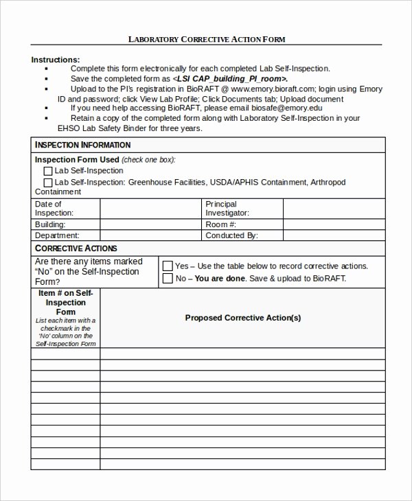 Disciplinary Action form Template Best Of 9 Sample Corrective Action forms Free Sample Example