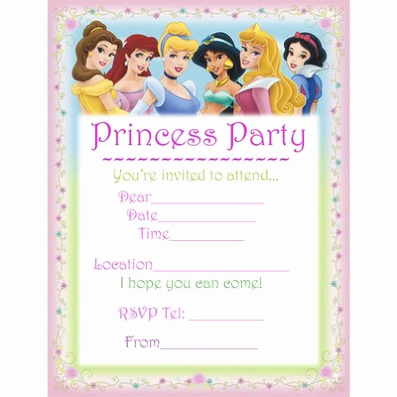 Disney Princess Invitation Template Fresh Free Printable Disney Party Invitation – orderecigsjuicefo