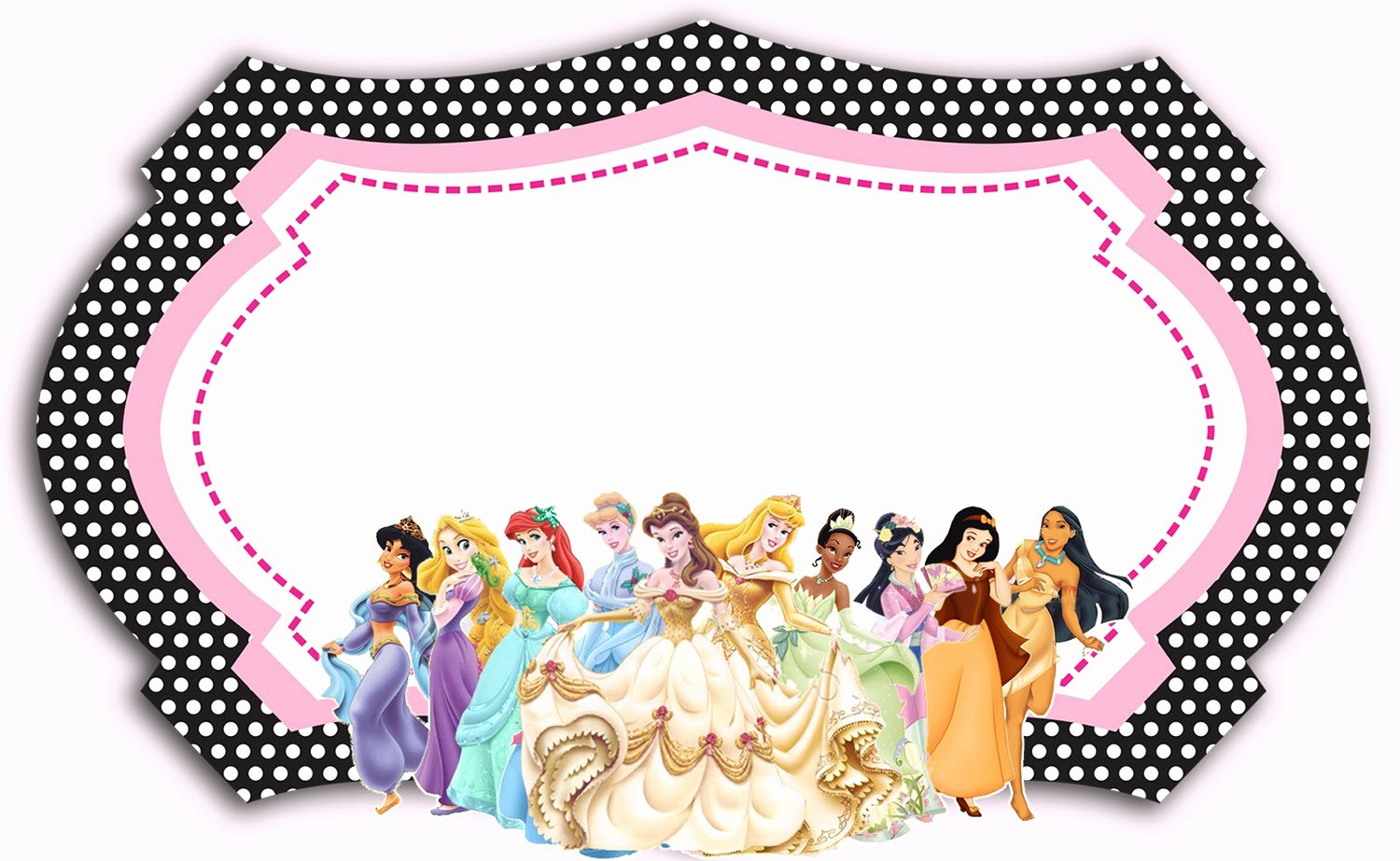 Disney Princess Invitation Template Unique Disney Princesses Birthday Party Invitation