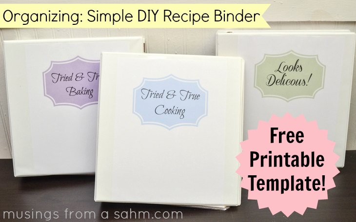 Diy Recipe Book Template Beautiful A Simple Diy Recipe Binder with Free Printables