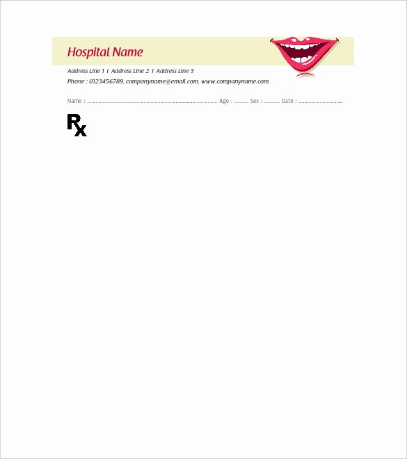 Doctor Prescription Pad Template Awesome Doctor Prescription Template – 16 Free Word Pdf