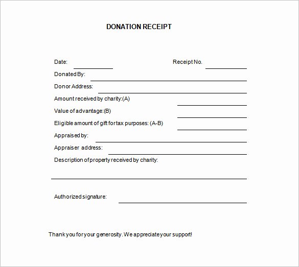 Donation form Template Pdf Inspirational Blank Receipt Template – 20 Free Word Excel Pdf Vector