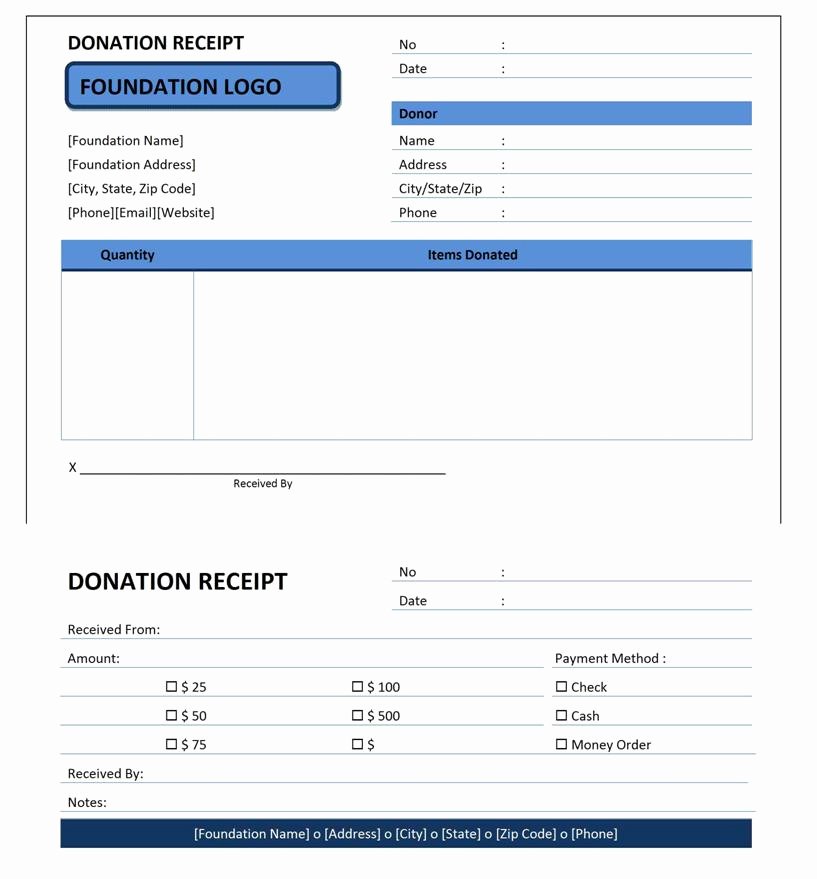 Donation form Template Word Elegant Donation Receipt
