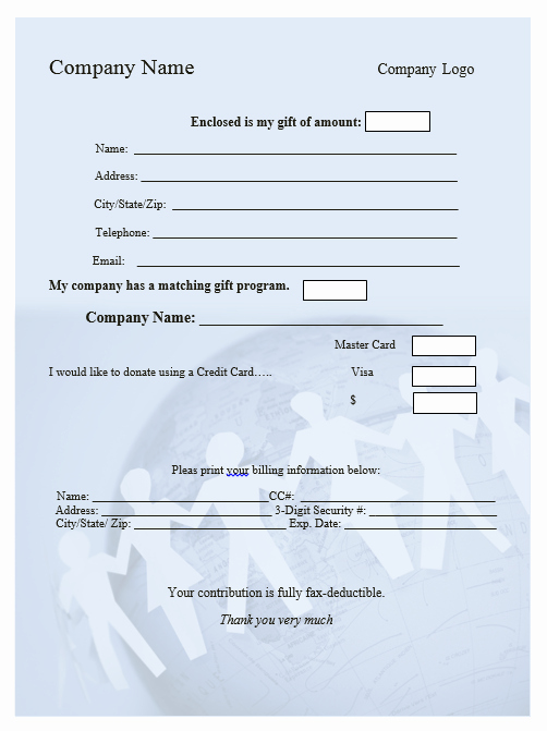 Donation form Template Word Elegant Printable forms Archives Word Templates