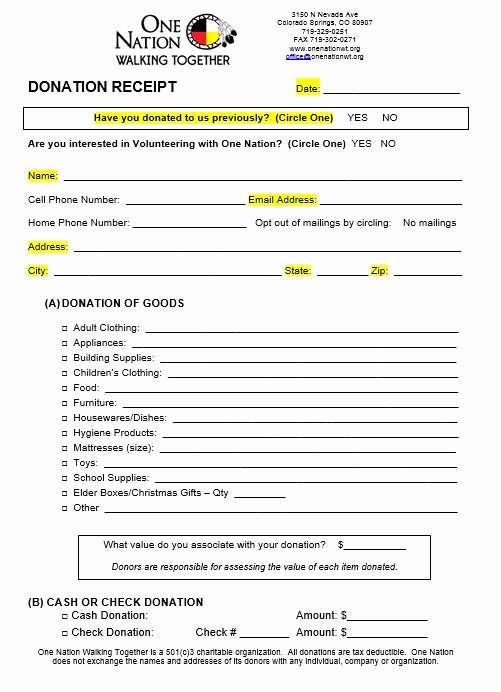 Donation form Template Word Lovely 12 Free Sample Donation Contribution Receipt Templates