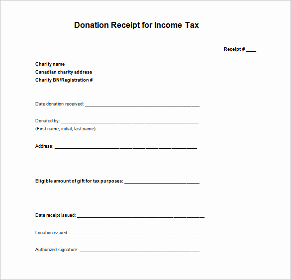 Donation Tax Receipt Template Beautiful 15 Tax Receipt Templates Doc Pdf Excel