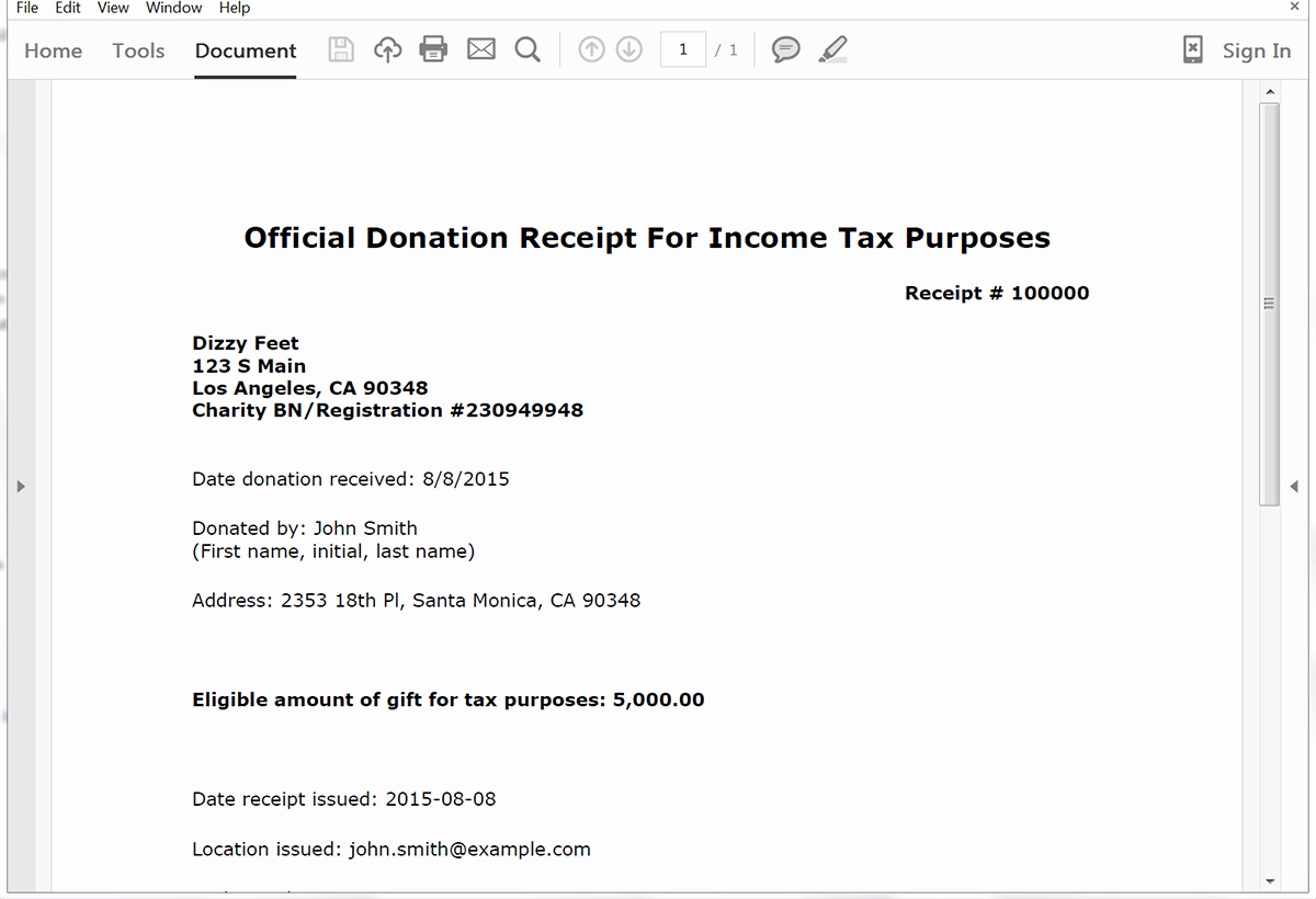 Donation Tax Receipt Template Beautiful Create Donation Tax Receipts From Salesforce