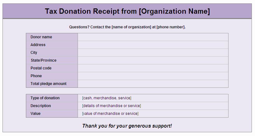 Donation Tax Receipt Template New Sample 501 C 3 Donation Letter