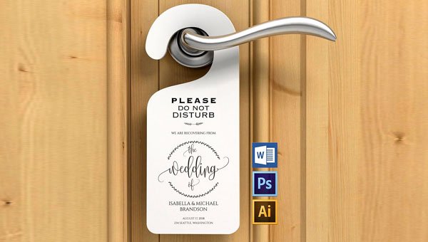 Door Hanger Template Illustrator Luxury 26 Printable Door Hanger Templates Free Premium Psd Ai