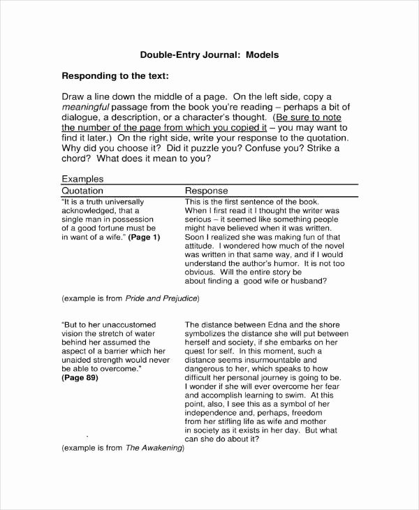 Double Entry Journal Template Best Of 10 Double Entry Journal Templates Pdf Doc