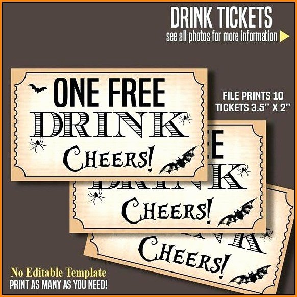  Drink Ticket Template Word Lovely 2 