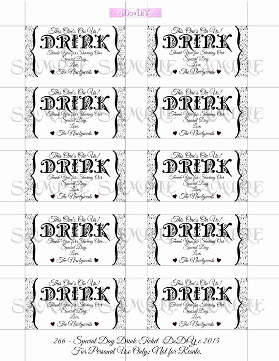 Drink Ticket Template Word Stcharleschill Template