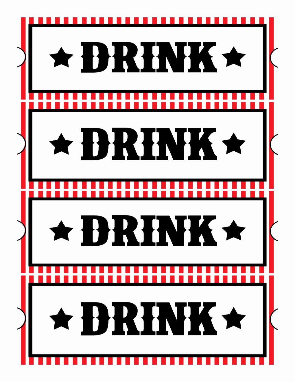 Free Drink Ticket Template Word Free Drink Ticket Template Word