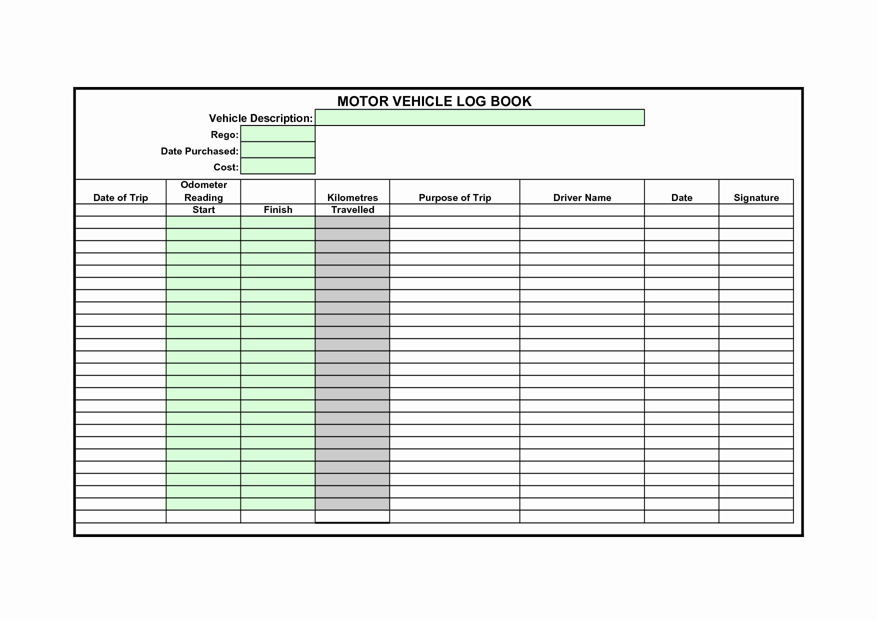 Drivers Log Sheet Template Luxury Truck Driver Log Book Excel Template