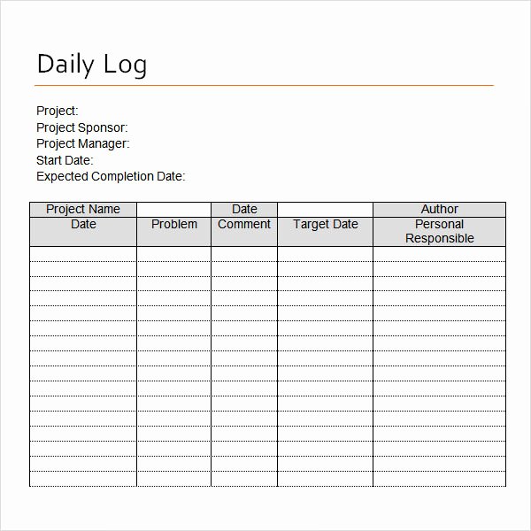 Drivers Log Sheet Template New 16 Sample Daily Log Templates Pdf Doc
