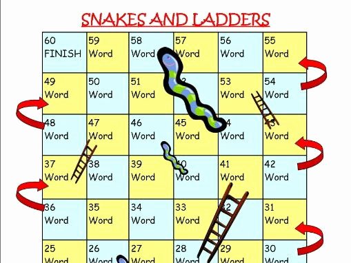 Editable Board Game Template Best Of Snakes and Ladders Phonics Spelling Game Editable Template