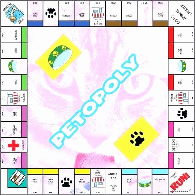 Editable Board Game Template Elegant Monopoly Board Template
