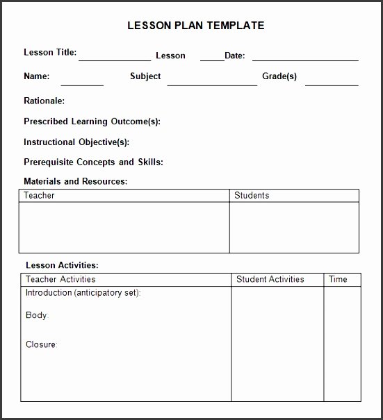 Editable Lesson Plan Template Elegant 5 Daily Lesson Planner Template Editable