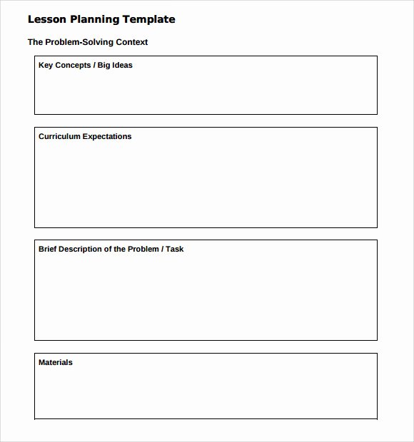 Editable Lesson Plan Template Luxury Sample Kindergarten Lesson Plan Template 7 Free
