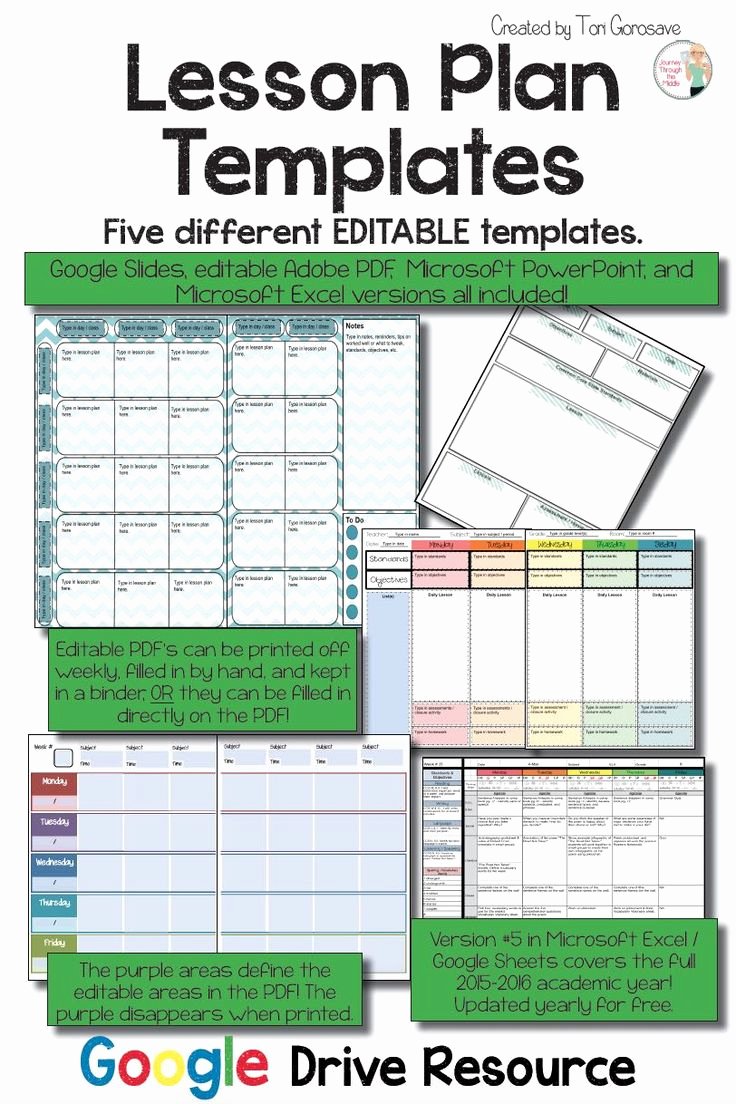 Editable Lesson Plan Template New the 25 Best Lesson Plan Templates Ideas On Pinterest