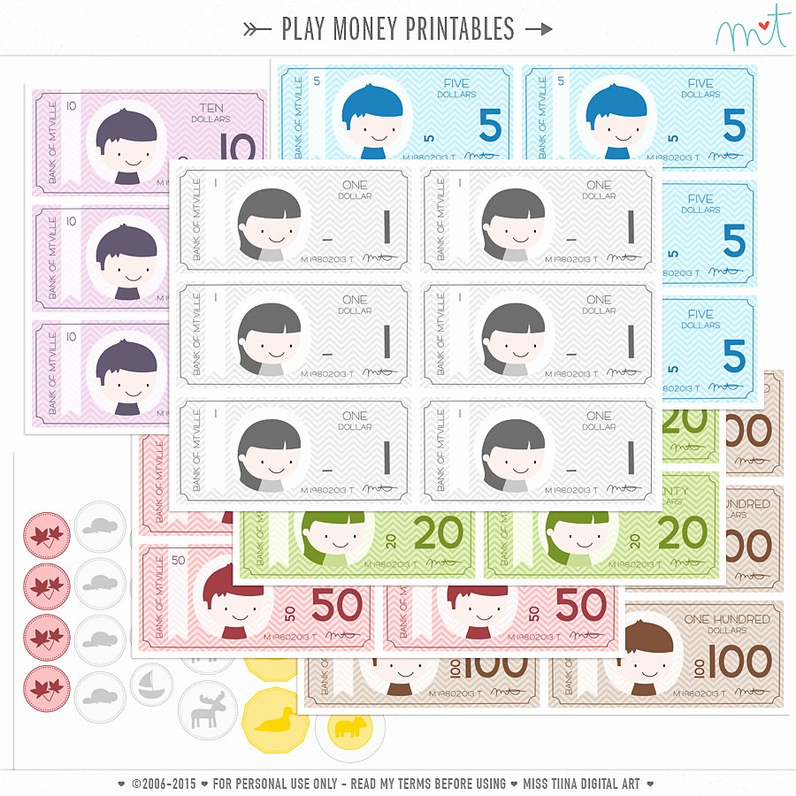 Editable Play Money Template Fresh New Vector Saving Up Free Printable Play Money