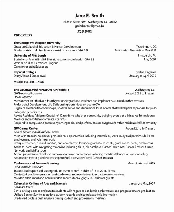 Education Resume Template Free Best Of 15 Basic Education Resume Templates Pdf Doc