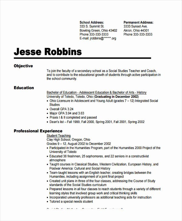 Education Resume Template Free Best Of 22 Education Resume Templates Pdf Doc