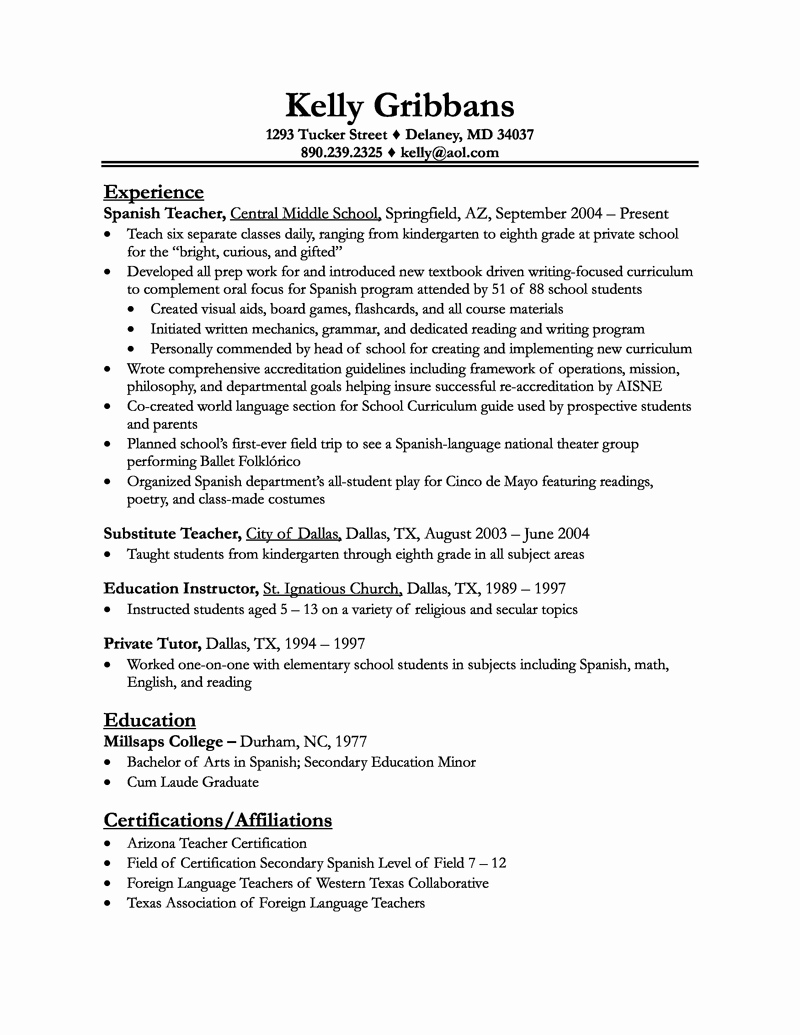 Education Resume Template Free New Teaching Resume Objective Examples Samplebusinessresume