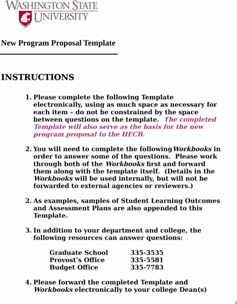 Educational Program Proposal Template Inspirational Educational Program Proposal Template