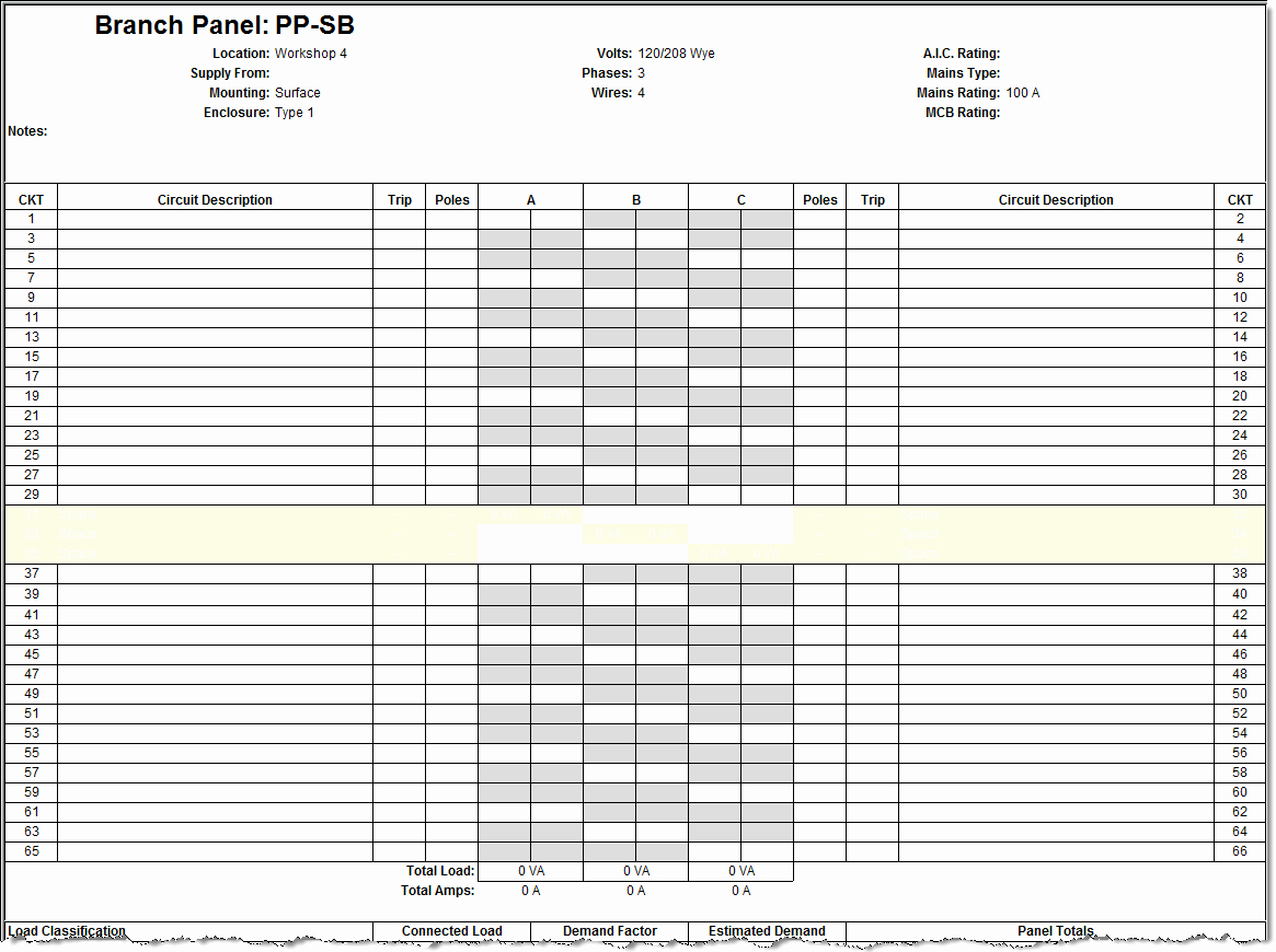 Electric Panel Schedule Template New Revit Electrical Panel Schedule Configuration Information