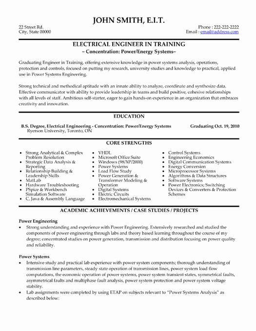 Electrical Engineer Resume Template Awesome 10 Best Best Electrical Engineer Resume Templates