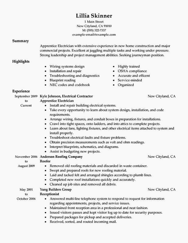 Electrical Engineer Resume Template Unique Electrical Resume Examples Canada