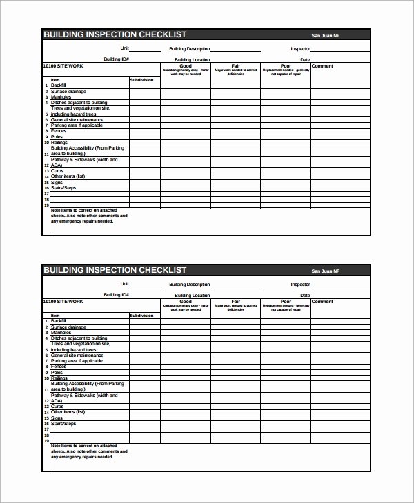 Electrical Inspection Report Template Lovely 15 Sample Home Inspection Checklist Templates