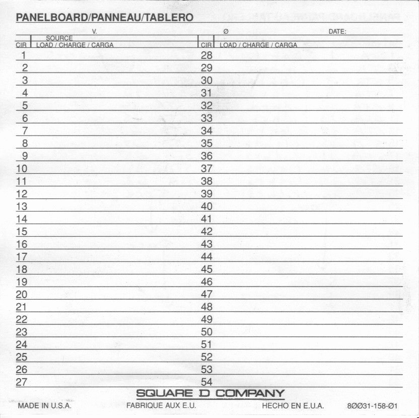 Electrical Panel Labels Template Fresh Electrical Panel Schedule