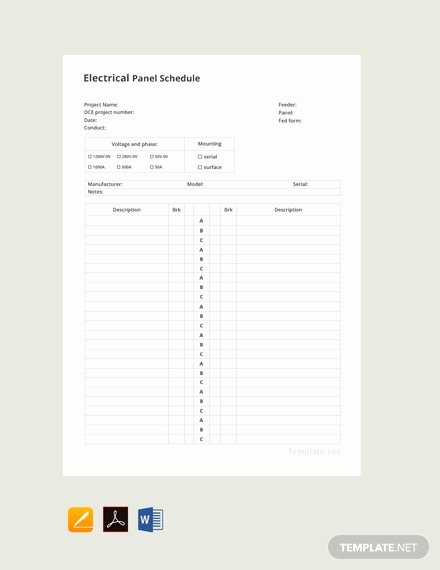 Electrical Panel Schedule Template Best Of Free Lx Series Panel Schedule Template Download 172