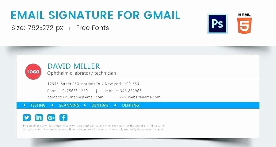 Email Template for Gmail New Free Gmail Signature Template