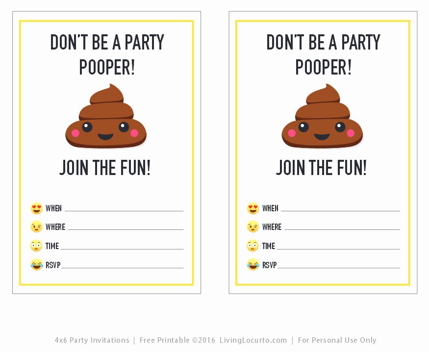 Emoji Invitation Template Free Fresh Free Printable Emoji B Day Invites Beautiful Party