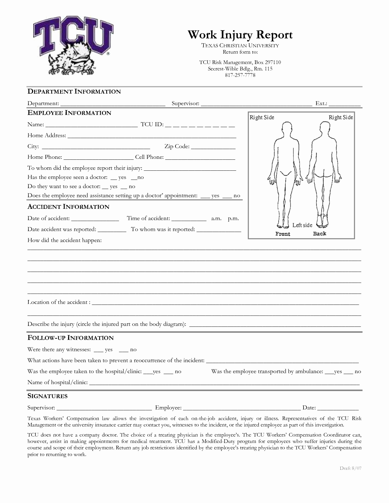 Employee Accident Report Template Beautiful Best S Of Employee Accident Report form Employee
