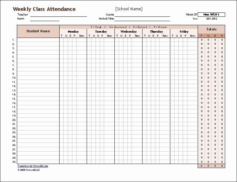 Employee attendance Record Template Awesome Employee Daily attendance Record Template Templates